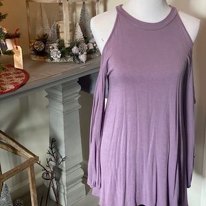 Plum Cold Shoulder Top